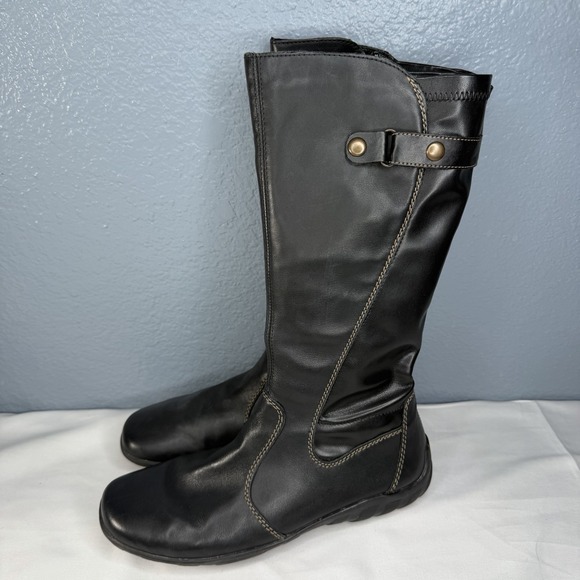 Rieker Shoes - Remonte by Rieker Women EU 39 Liv 79 Tall Black Leather Riding Boots Zip EUC